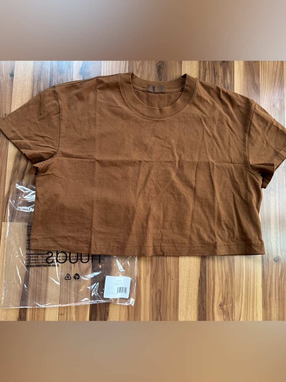 Nuuds vintage Cropped Boxy T-Shirt - Brown